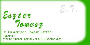 eszter tomesz business card